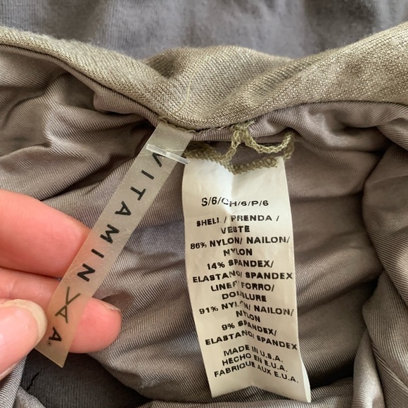 New Vitamin A by Amahila Stevens Leah High Cut Leg Swimsuit Bronze Metallic Gold - Picture 8 of 11